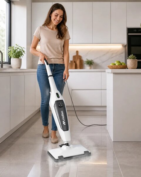 Mop electric cu aburi, vertical si multifunctional, 2000W, SteamExpert HDS4600W, MalTec , 113483