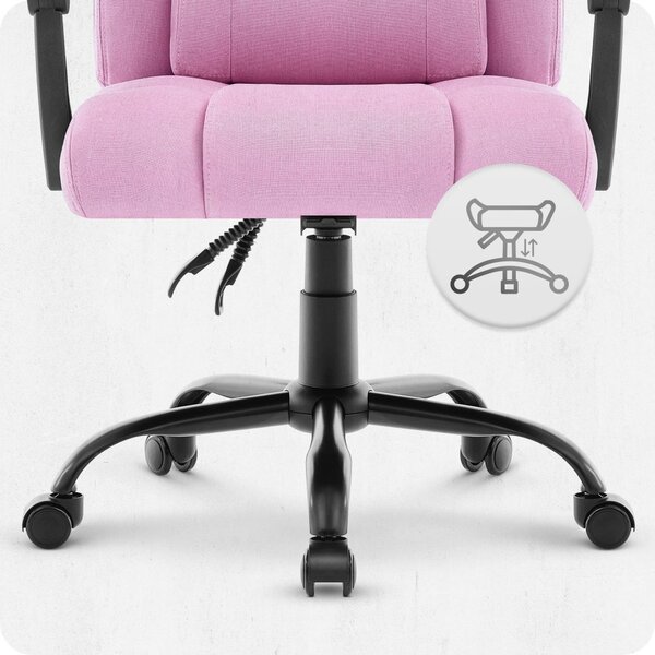 Scaun de birou ergonomic CABRO C505 până la 150 kg roz