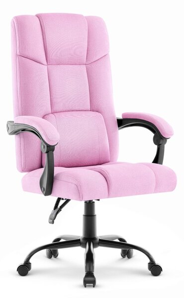 Scaun de birou ergonomic CABRO C505 până la 150 kg roz