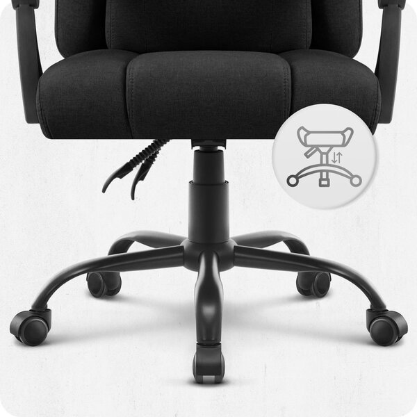 Scaun de birou ergonomic CABRO C505 până la 150 kg negru