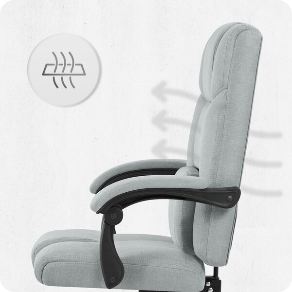 Scaun de birou ergonomic CABRO C505 până la 150 kg gri