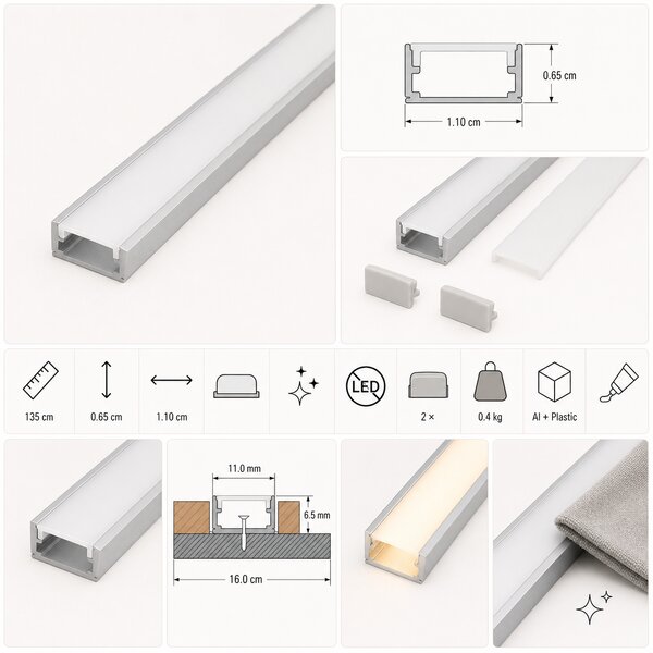 Profil LED din Aluminiu cu Capac-9