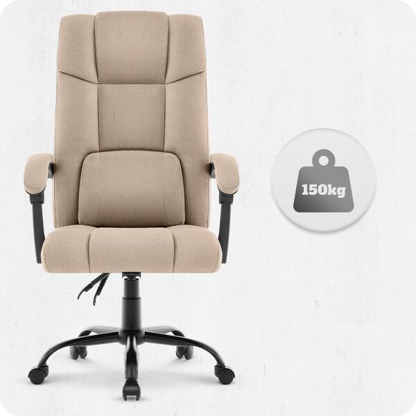 Scaun de birou ergonomic CABRO C505 până la 150 kg bej