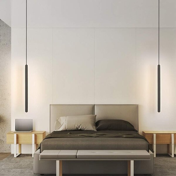Lampă decorativă LED suspendată Venelia – Neagră