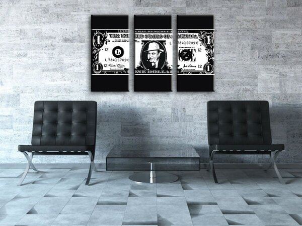 Tablou pictat manual POP Art AL CAPONE 3 - piese