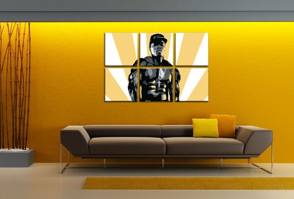 Tablou pictat manual POP Art 50 cent 6 - piese