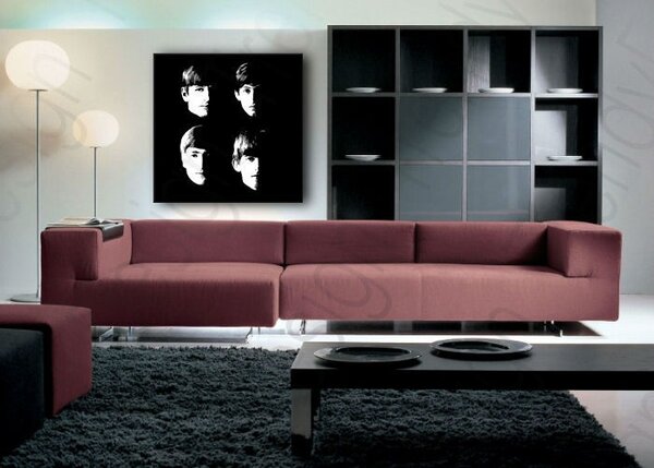 Tablou pictat manual POP Art BEATLES 1 - piese