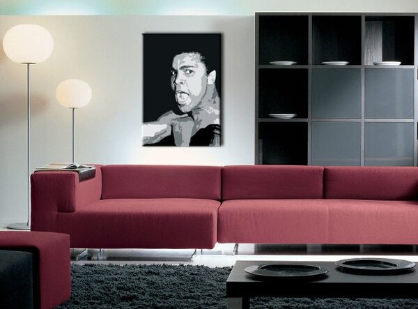 Tablou pictat manual POP Art Muhamad Ali 1 - piese