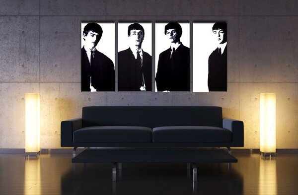 Tablou pictat manual POP Art Beatles 4 - piese