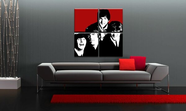 Tablou pictat manual POP Art BEATLES 4 - piese