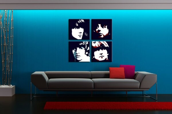 Pictate manual POP Art pictura BEATLES 4 buc beat