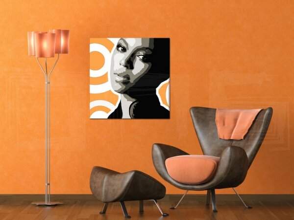 Tablou pictat manual POP Art BEYONCÉ 1 - piese
