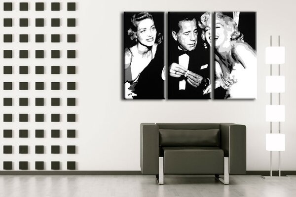 Tablou pictat manual POP Art AL Bogard 3 - piese