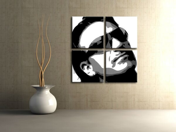 Tablou pictat manual POP Art Bono - U2 4 - piese