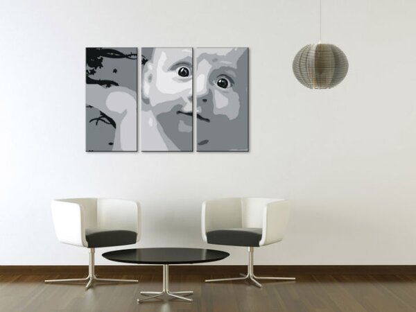 Tablou pictat manual POP Art CHILD 3 - piese