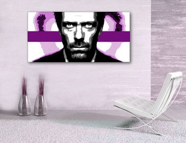 Tablou pictat manual POP Art Dr. HOUSE 1 - piese