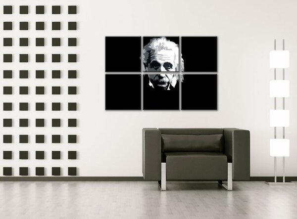 Tablou pictat manual POP Art Einstein 6 - piese