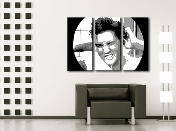 Tablou pictat manual POP Art ELVIS 3 - piese
