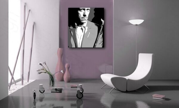 Tablou pictat manual POP Art Dr. HOUSE 1 - piese