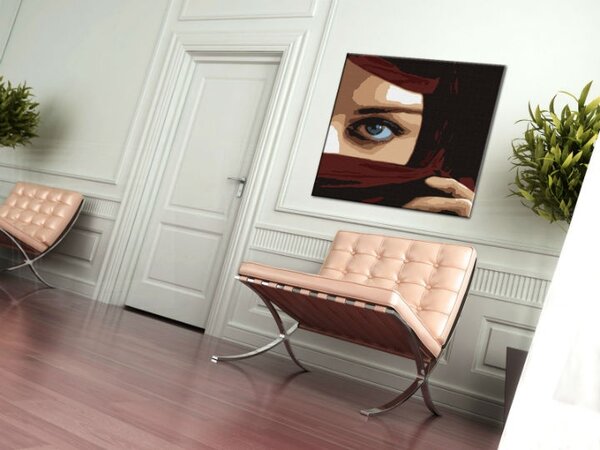 Tablou pictat manual POP Art Eye 1 - piese