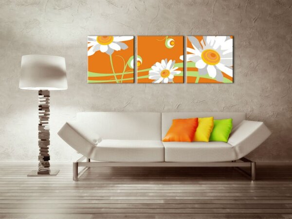 Tablou pictat manual POP Art Flower 3 - piese