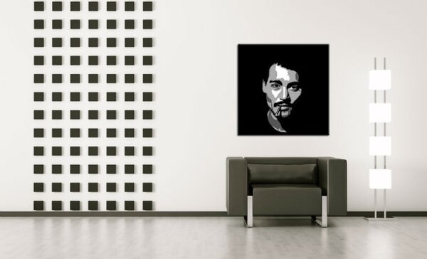 Tablou pictat manual POP ART Johnny Depp 1 - piese