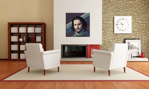 Tablou pictat manual POP ART Johnny Depp 1 - piese