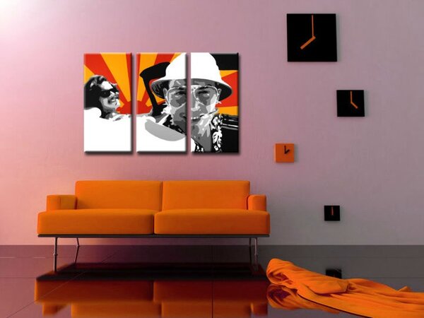 Tablou pictat manual POP Art Fear and Loathing in Las Vegas 3 - piese