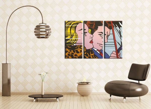 Tablou pictat manual POP Art LICHTENSTEIN 3 - piese