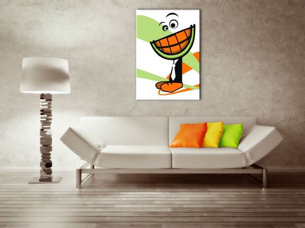 Tablou pictat manual POP Art MELON 1 - piese