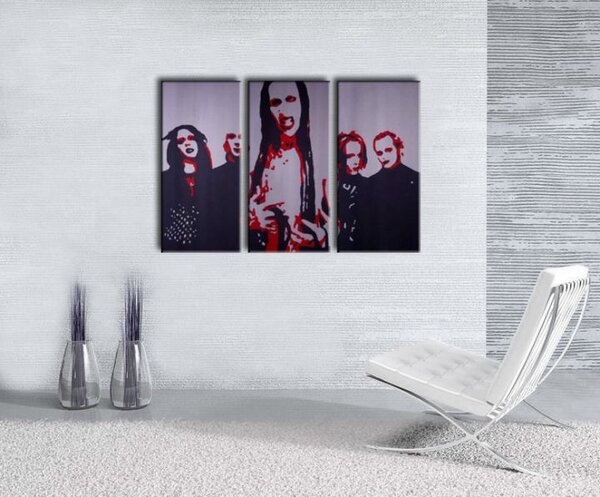 Tablou pictat manual POP Art Marilyn Manson 3 - piese