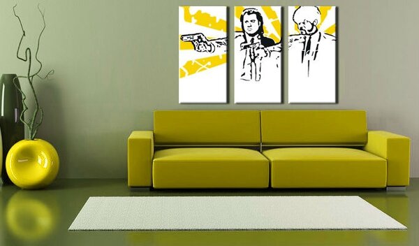 Tablou pictat manual POP Art Pulp fiction 3 - piese