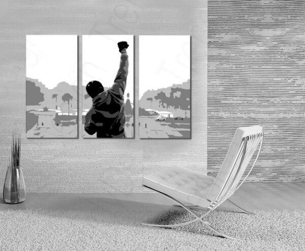 Tablou pictat manual POP Art ROCKY 3 - piese