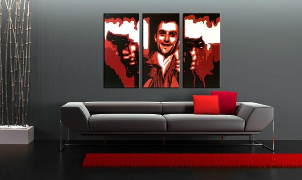 Tablou pictat manual POP Art Taxi Driver 3 - piese