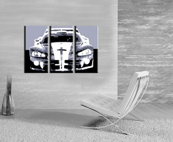 Tablou pictat manual POP Art Dodge Viper GTS 3 - piese