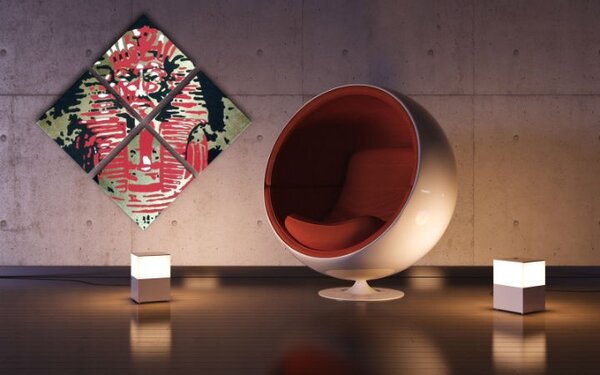 Tablou pictat manual POP Art Tutan Chamon 4 - piese