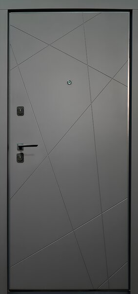 Usa intrare apartament LINEA365 bicolora - Finisaj in 2 culori Gri Antracit Alb