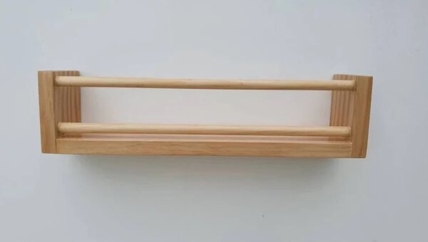 Raft de perete camera copii, Bruno, 40x10x9.4 cm, natur