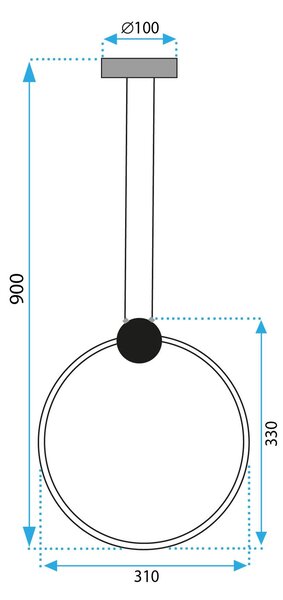 Lampă de tavan LED APP1393-CP GOLD 30cm