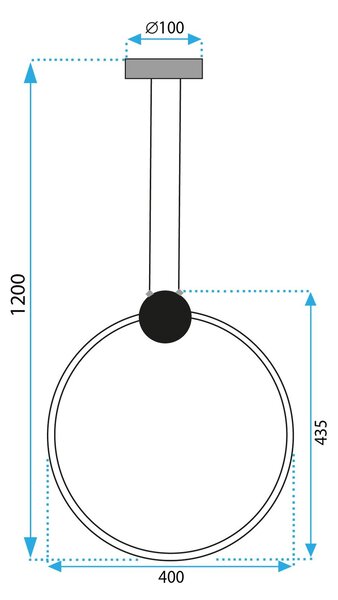 Lampă de tavan LED APP1397-CP OLD GOLD 40cm