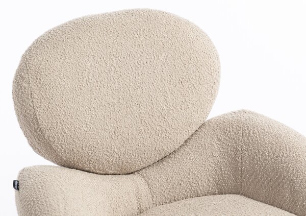 HR2045 Scaun Latte Boucle cu Bază Aurie
