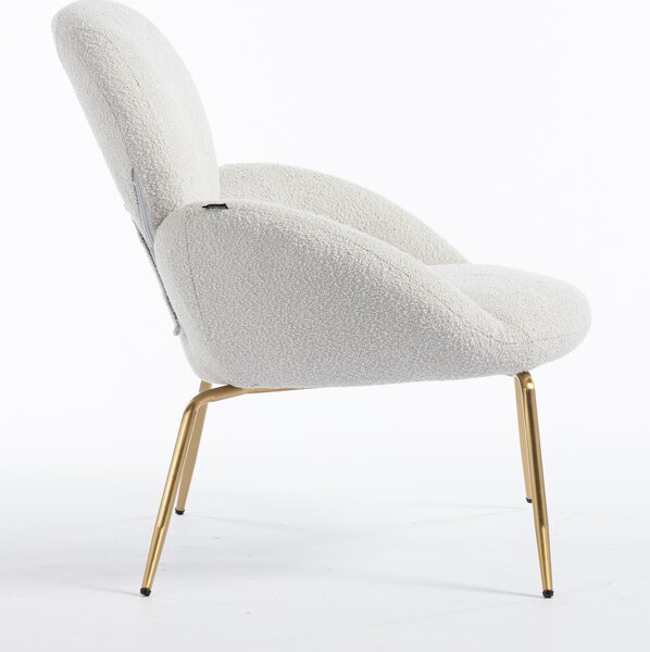 HR2045 Scaun Gri Boucle cu Bază Aurie
