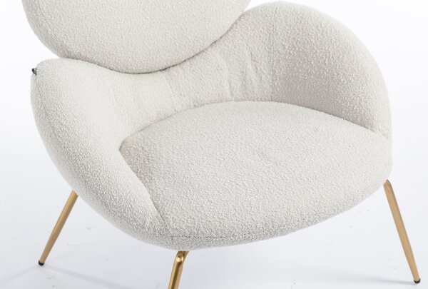 HR2045 Scaun Gri Boucle cu Bază Aurie