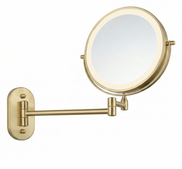 Oglindă LED Glow Brush Gold