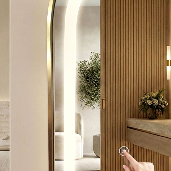 Oglindă LED Orbit 60x170cm Brush Gold