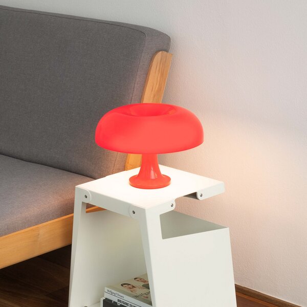 Artemide Nessino - lampă de masă designer, roșu, Roșu, Camera de zi / sufragerie, Plastic, Design