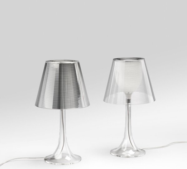 FLOS Miss K lampă de masă, variator intensitate, transparent, reglabil, Transparent, Camera de zi / sufragerie, Plastic, Design