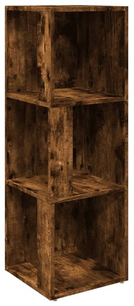 Dulap colțar, stejar fumuriu, 33x33x100 cm, lemn compozit