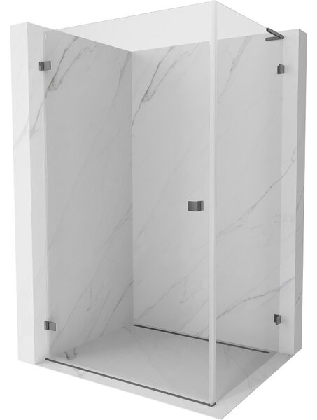 Mexen Lunar-B L cabină de duș cu balamale stânga 80 x 70 cm, sticlă transparentă, grafit, 832L-080-070-95-00-L