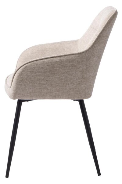 Scaun de dining Nolan bej, matlasat